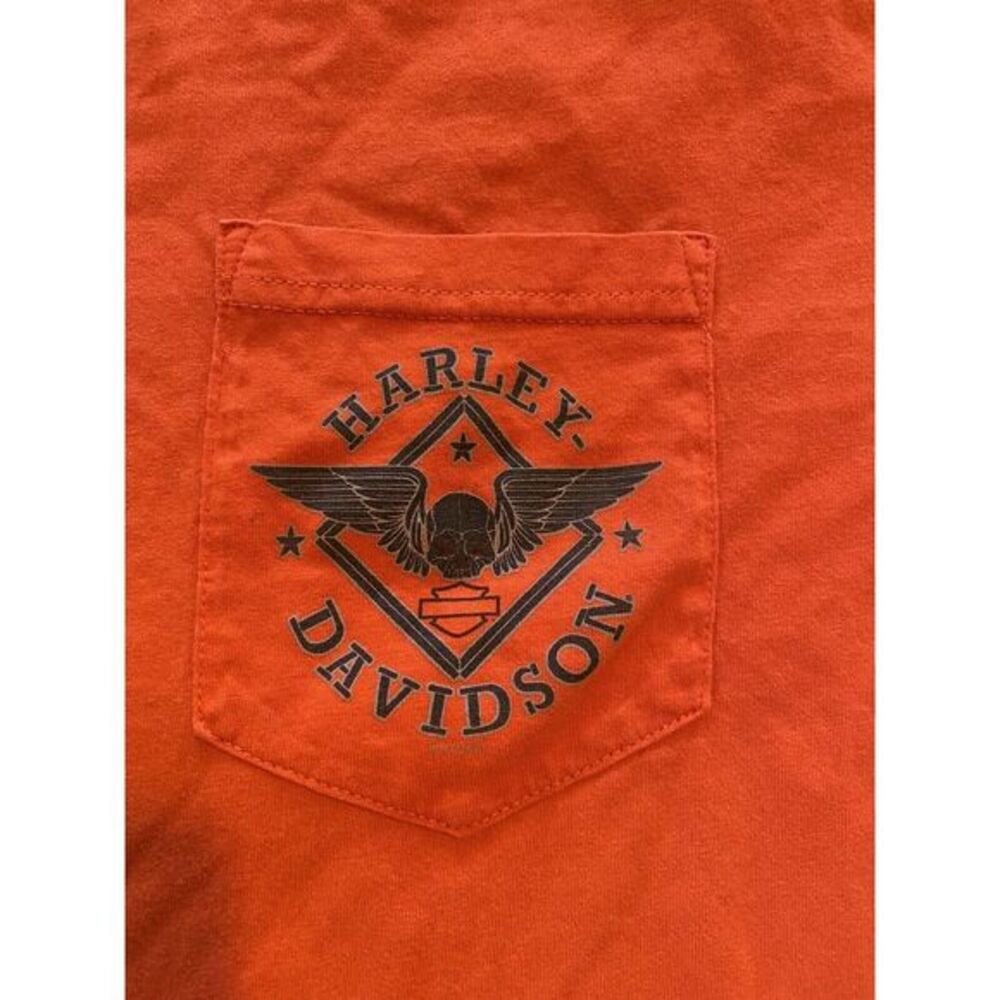 Harley Davidson Orange pocket T Shirt Size XL Extra Large TIMPANOGOS Lindon Utah - Picture 3 of 8